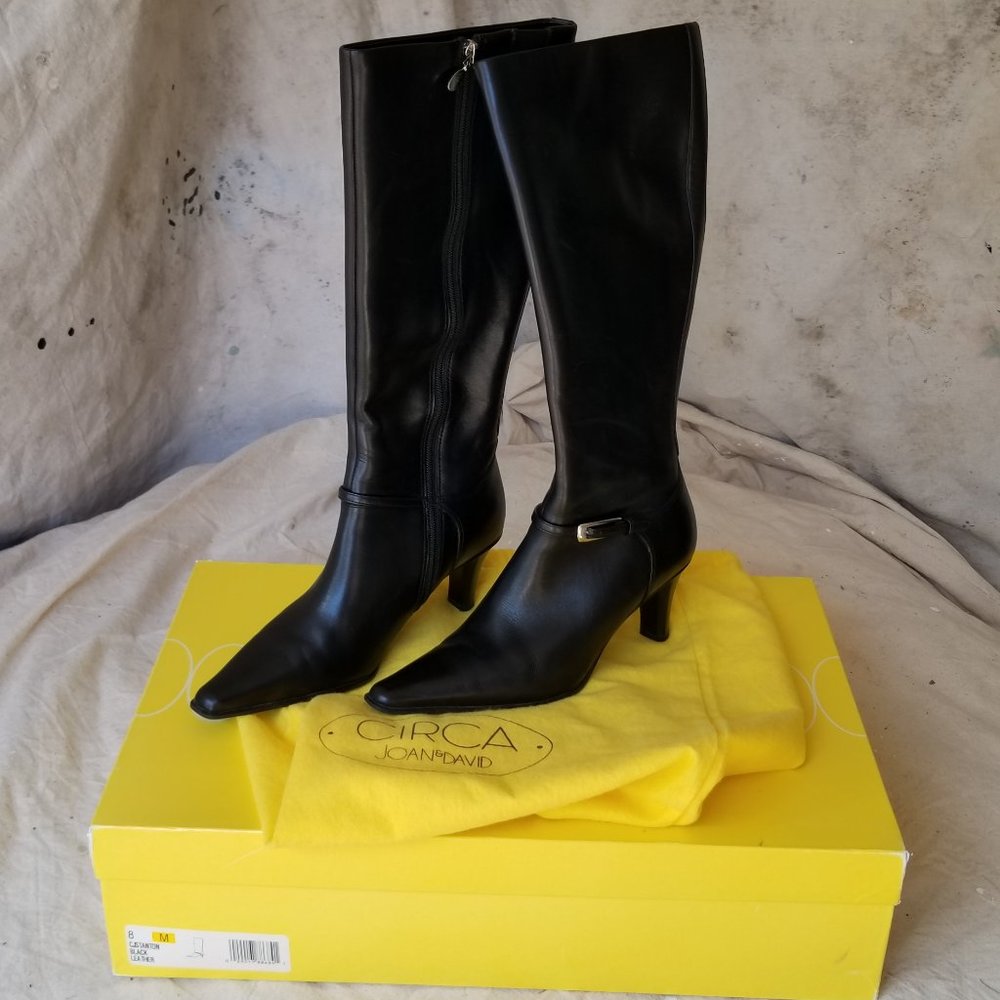 JOAN & DAVID CIRCA CjStanton Black Leather Boots 8M NEW w/o Tags - Picture 6 of 10